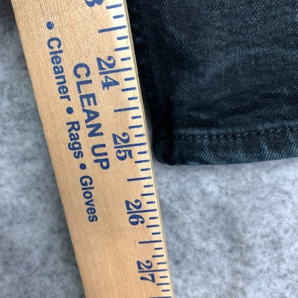 Re/Done Jeans 90s High Rise Ankle Crop Women's 26 Washed Noir Button Fly Denim - Picture 12 of 14